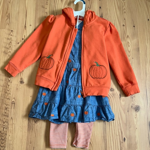 Gymboree Other - Gymboree pumpkin dress matching set size 4T/5T